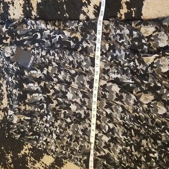 DIMRI Black Butterfly Pattern Lined Full Skirt with Flowy Ruffle Detail - Picture 6 of 8